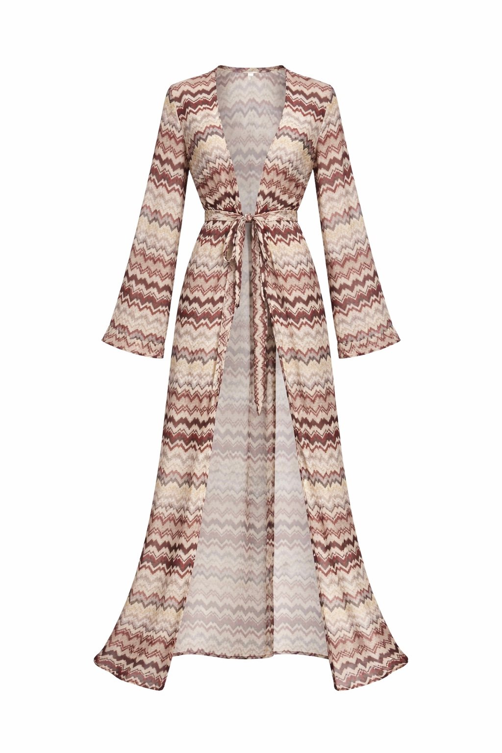 Brown shiny kimono