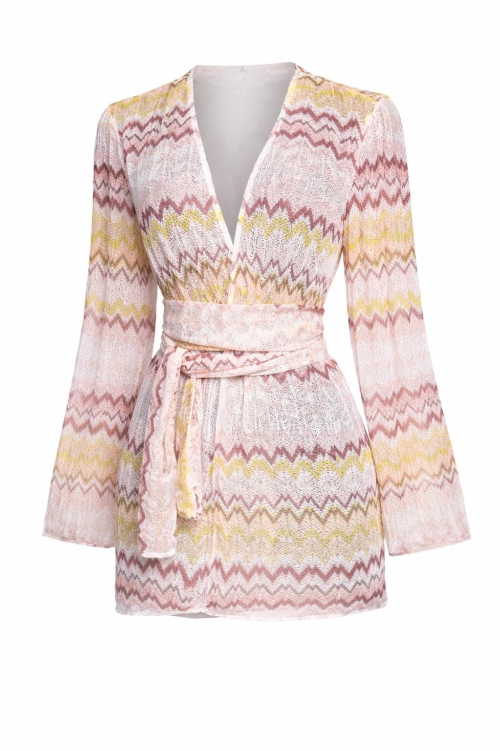 Nude mini kimono