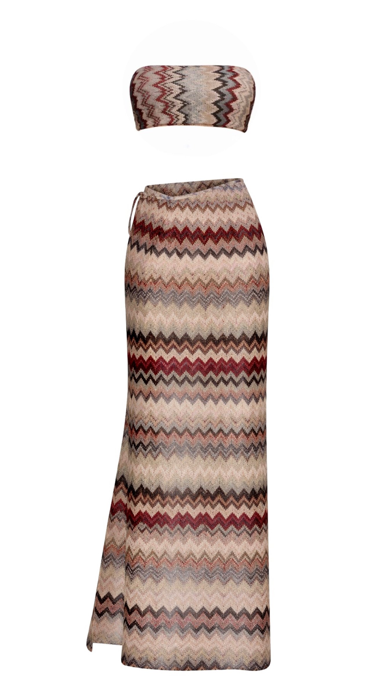 Brown skirt set