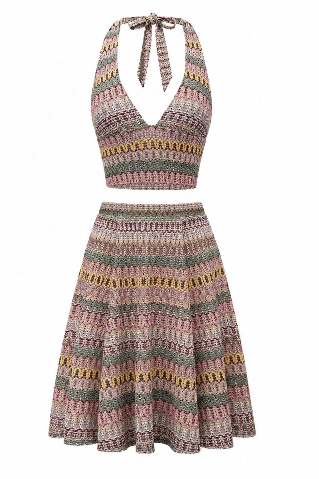 Brown skirt set