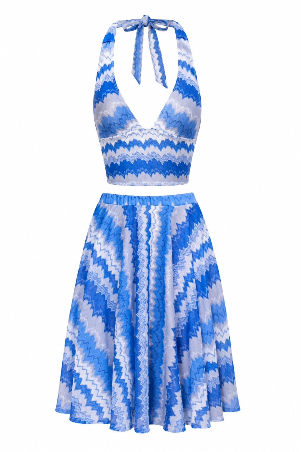 Blue skirt set