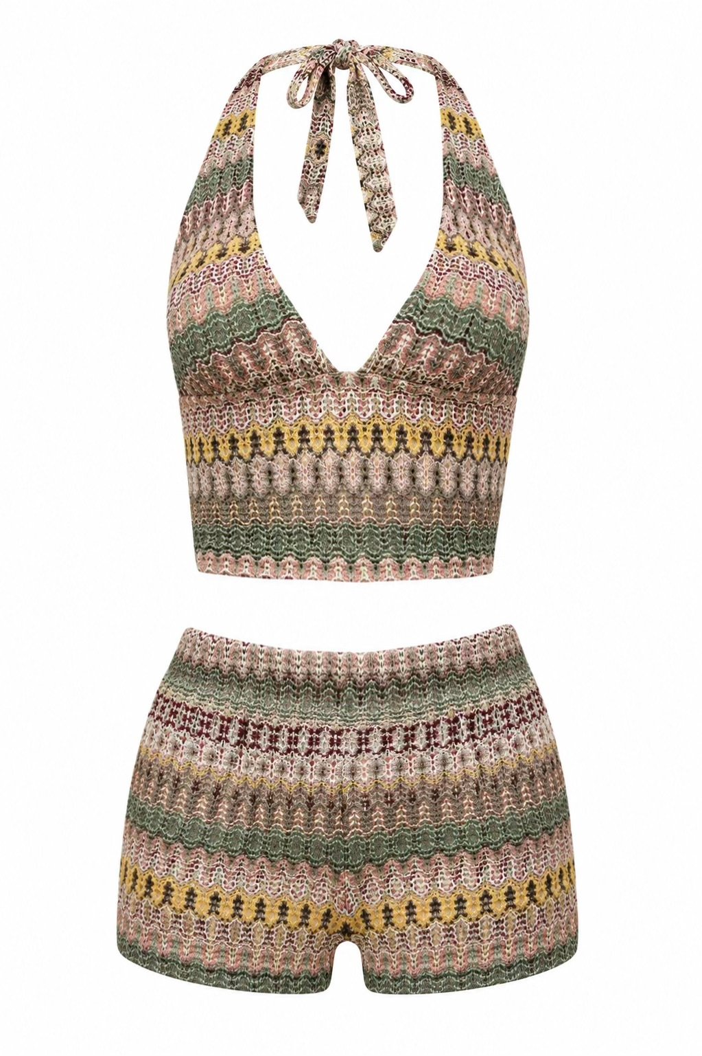 Brown shorts set